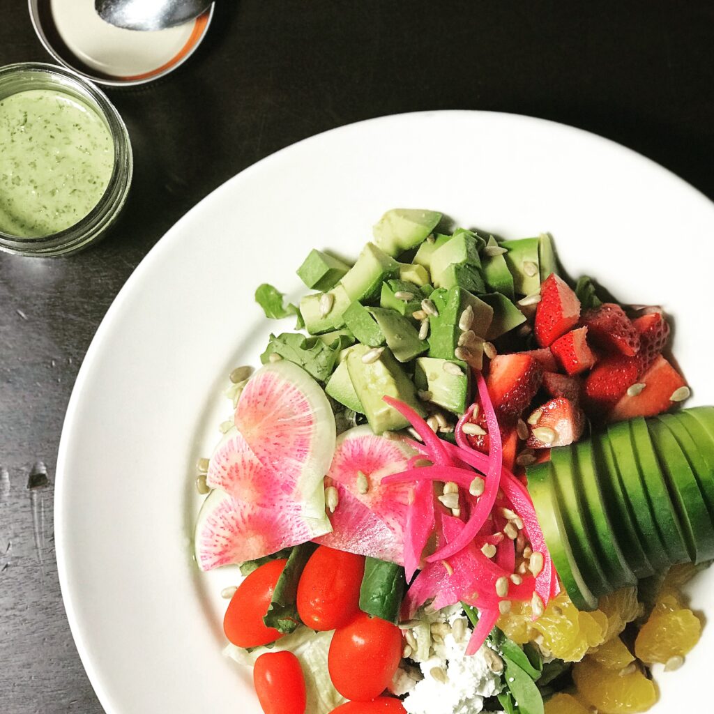 Spring Menu Citrus Avocado Salad Bowl